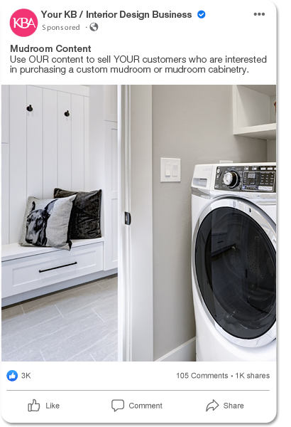 Custom Mudroom Content for your Kitchen and Bath Interior Design Business